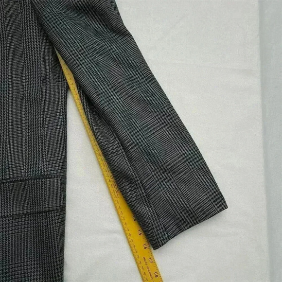 Stafford Men's Gray Check Wool Sport Coat Blazer Jacket Size 48 Fully Lined - Picture 12 of 14